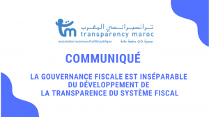 Communiqué La gouvernance fiscale est inséparable du développement de la transparence du système fiscal