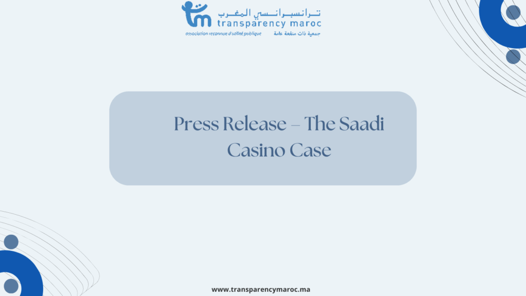 Press Release - the Saadi Casino Case